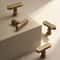 Modern Brass T-Bar Cabinet Handles Minimalist Drawer Knobs for Kitchen and Furniture