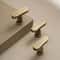 Modern Brass T-Bar Cabinet Handles Minimalist Drawer Knobs for Kitchen and Furniture