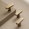 Modern Brass T-Bar Cabinet Handles Minimalist Drawer Knobs for Kitchen and Furniture