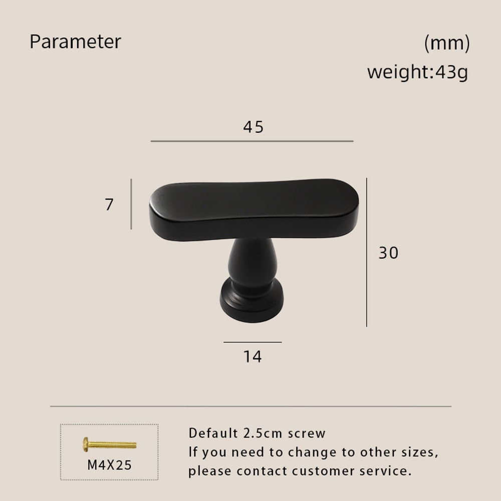 Modern Brass T-Bar Cabinet Handles Minimalist Drawer Knobs for Kitchen and Furniture
