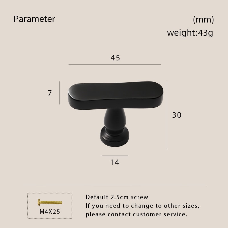 Modern Brass T-Bar Cabinet Handles Minimalist Drawer Knobs for Kitchen and Furniture