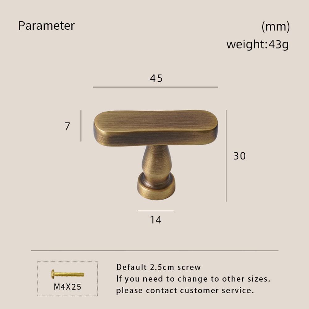Modern Brass T-Bar Cabinet Handles Minimalist Drawer Knobs for Kitchen and Furniture