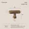 Modern Brass T-Bar Cabinet Handles Minimalist Drawer Knobs for Kitchen and Furniture