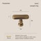 Modern Brass T-Bar Cabinet Handles Minimalist Drawer Knobs for Kitchen and Furniture