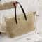 Boho Straw Beach Tote Bag Large Capacity Woven Shoulder Shopper for Women Vacation Style