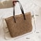 Boho Straw Beach Tote Bag Large Capacity Woven Shoulder Shopper for Women Vacation Style