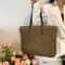 Boho Straw Beach Tote Bag Large Capacity Woven Shoulder Shopper for Women Vacation Style