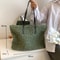 Boho Straw Beach Tote Bag Large Capacity Woven Shoulder Shopper for Women Vacation Style