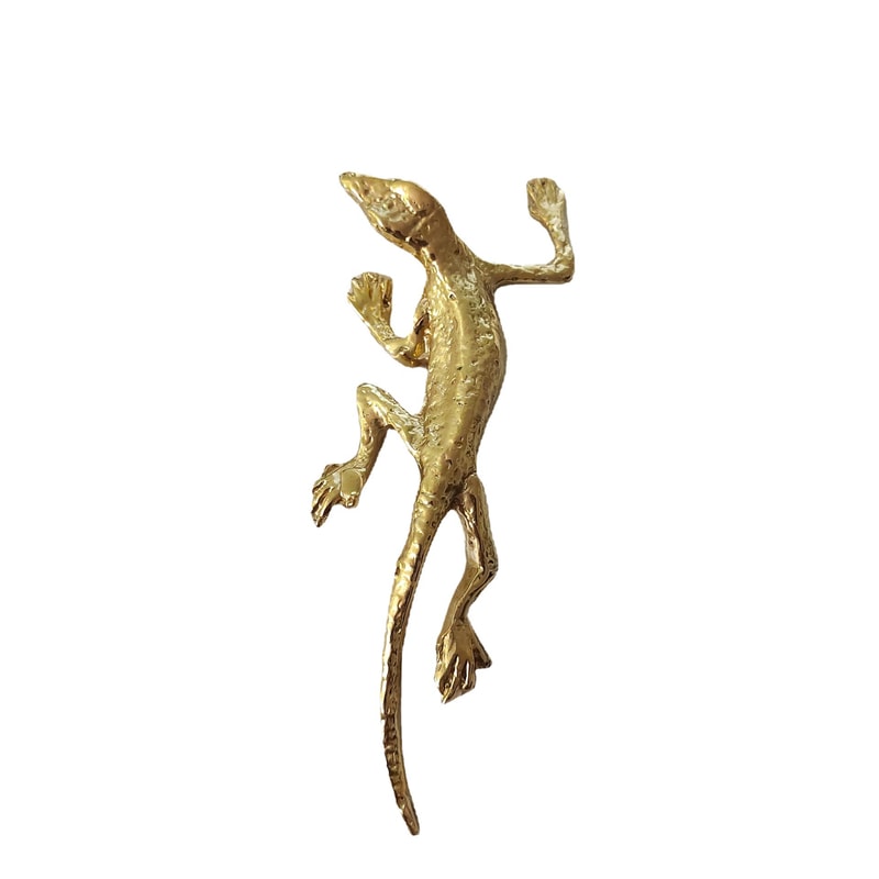 Brass Gecko Cabinet Handle Decorative Drawer Pull for Furniture Upgrade