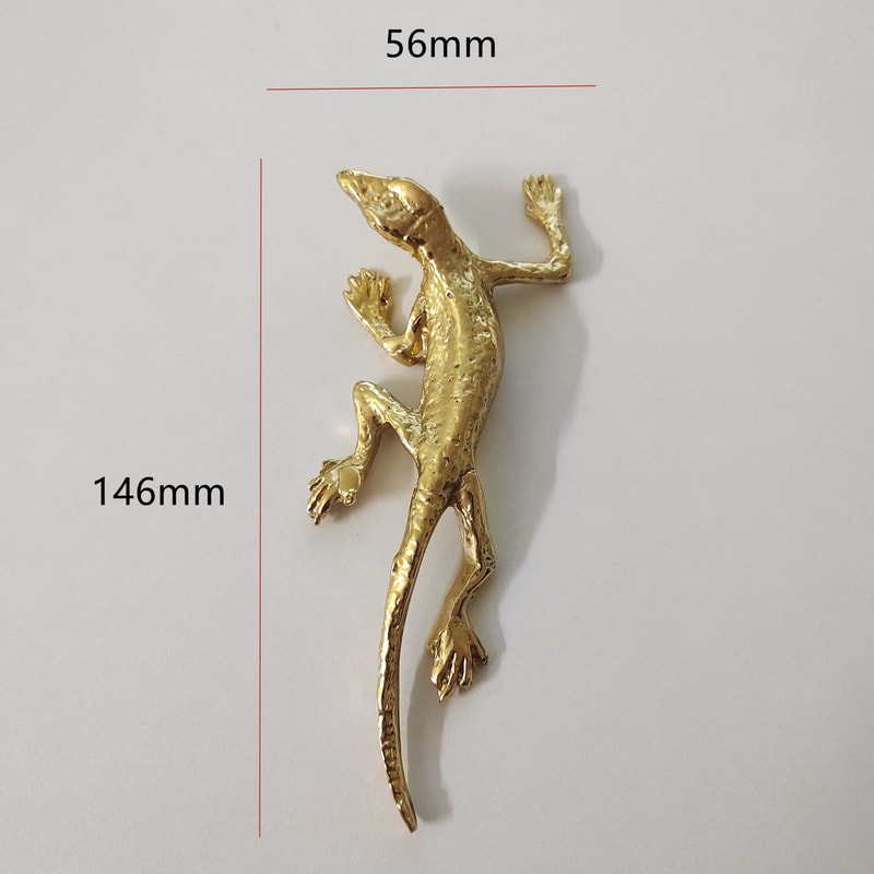 Brass Gecko Cabinet Handle Decorative Drawer Pull for Furniture Upgrade