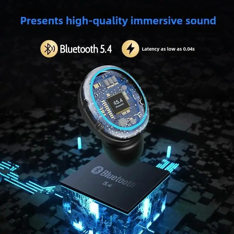 High-Definition Sound Bluetooth Earbuds with LED Display & Long Battery Life