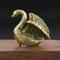 Vintage Brass Swan Figurine Mini Animal Statue For Desk Tea Pet Decor 1