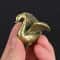 Vintage Brass Swan Figurine Mini Animal Statue For Desk Tea Pet Decor 2