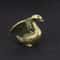 Vintage Brass Swan Figurine Mini Animal Statue For Desk Tea Pet Decor 0