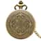 Vintage Steampunk Pocket Watch Necklace Flip Top Quartz Gift for Men and Women