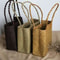 Summer Woven Straw Tote Bag Large Capacity Shoulder Handbag for Beach Travel Shopping