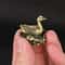 Brass Duck Figurine Mini Desk Decor Sculpture For Office Home Tea Pet Display 0