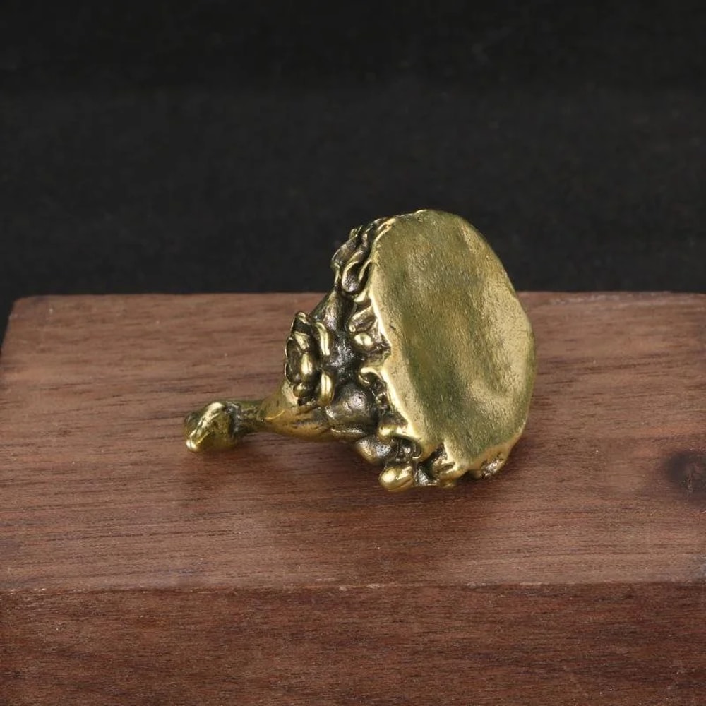 Brass Duck Figurine Mini Desk Decor Sculpture For Office Home Tea Pet Display 3