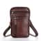 Leather Waist Bag for Men Crossbody Phone Holder Compact Outdoor Travel Belt Bag