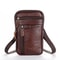 Leather Waist Bag for Men Crossbody Phone Holder Compact Outdoor Travel Belt Bag