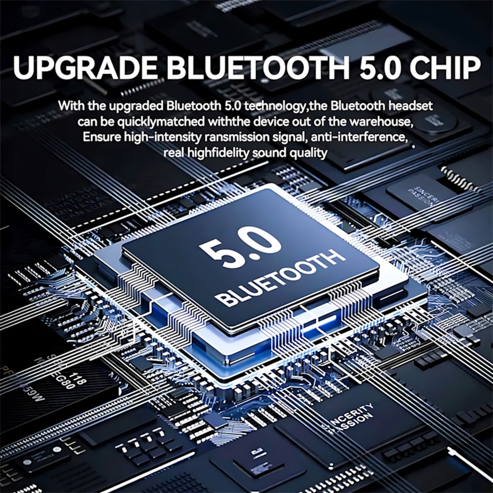 Transparent LED Display Wireless Earbuds With ENC Noise Cancellation Bluetooth 2