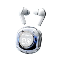 transparent led display wireless earbuds with enc noise cancellation bluetooth