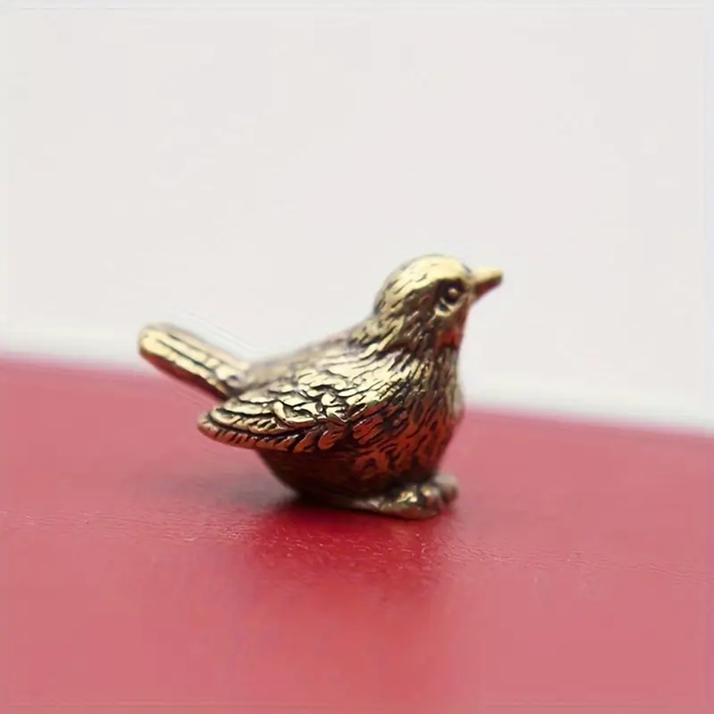 Elegant Brass Sparrow Tea Pet Figurine For Tea Rituals And Home Decor 1