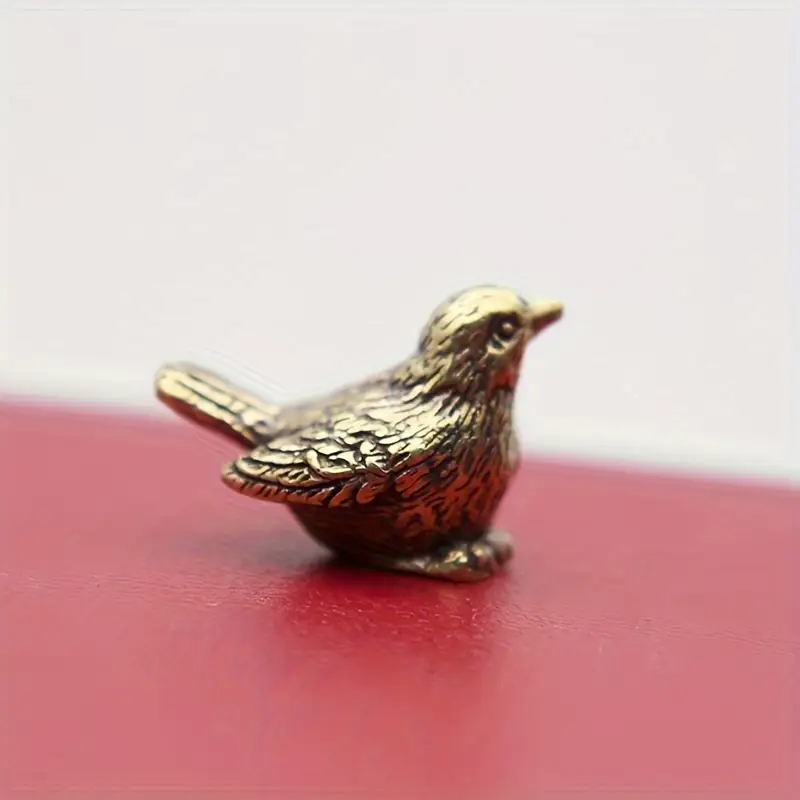 Elegant Brass Sparrow Tea Pet Figurine For Tea Rituals And Home Decor 3