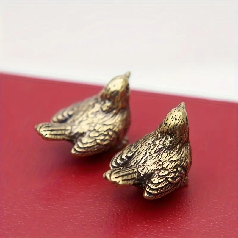 Elegant Brass Sparrow Tea Pet Figurine For Tea Rituals And Home Decor 4