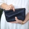 Elegant Cow Print PU Leather Clutch Bag Chinese Style Handbag 1