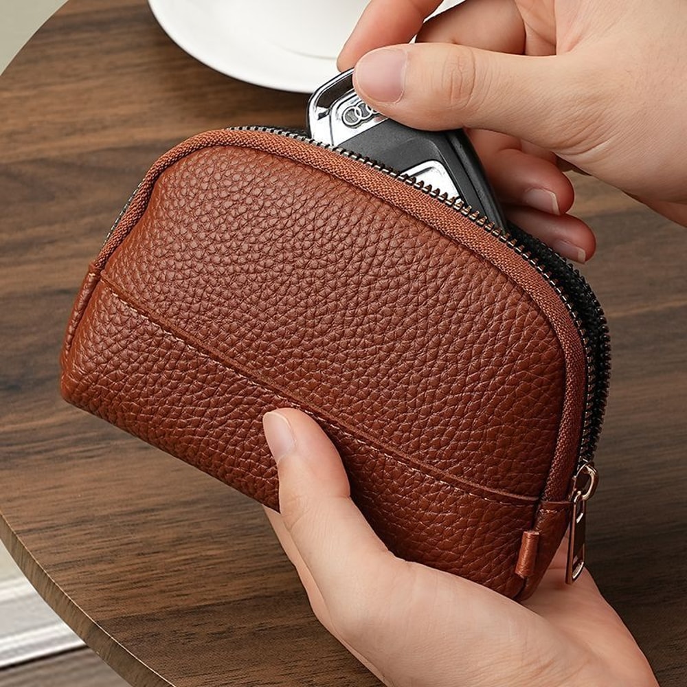 Vintage Mini Coin Purse Key Holder Pouch With Zipper Small Card Wallet 1
