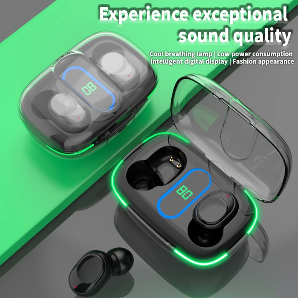 Wireless Bluetooth Earbuds Deep Bass Waterproof TWS Headset for Sports and Calls