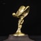 Vintage Copper Figurine Mini Trophy Statue Desk Decor Sculpture 0