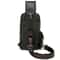 Vintage Waterproof mens crossbody bag PU Leather Chest Messenger for Everyday Carry