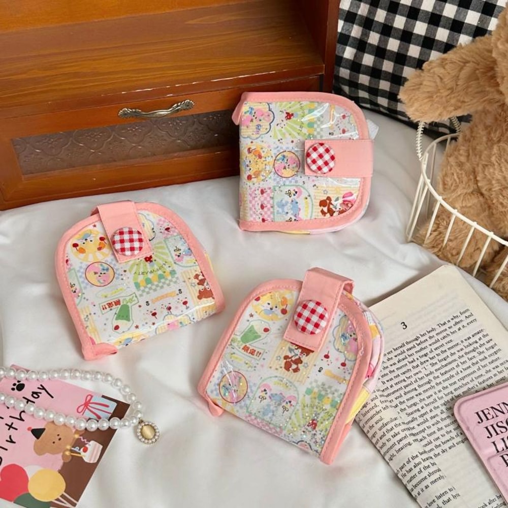 Cartoon Canvas Mini Wallet With Multi Layer Card Holder Slim Coin Purse 2