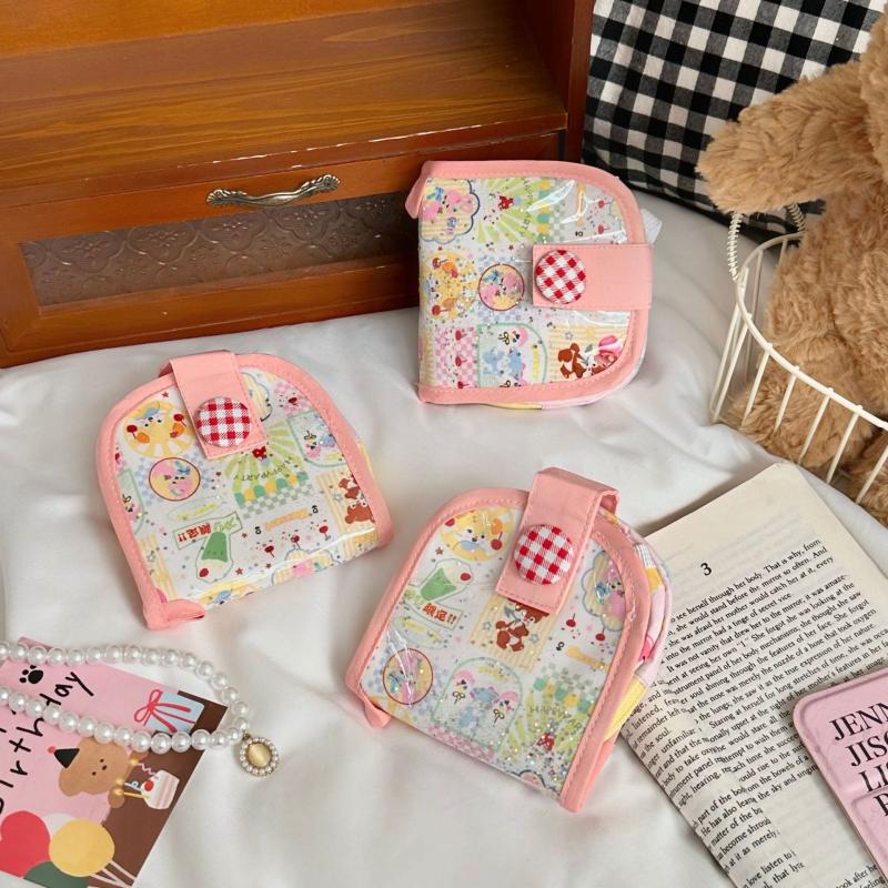 Cartoon Canvas Mini Wallet With Multi Layer Card Holder Slim Coin Purse 2