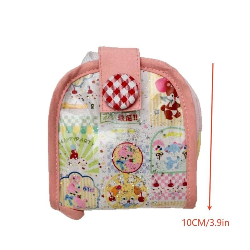 Cartoon Canvas Mini Wallet With Multi Layer Card Holder Slim Coin Purse 3