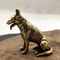 Lucky Feng Shui Dog Statue Brass Guardian Puppy Fortune Decor