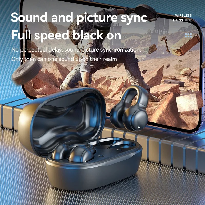 Open Ear Clip Wireless Earbuds With Bluetooth HiFi Stereo Sports Headphones 3