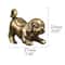 Solid Brass Lucky Puppy Figurine Mini Dog Statue For Desk Decor Feng Shui Ornament 5