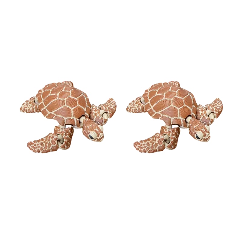 Articulated Turtle Figurine Flexible Desk Toy Aquarium Decor Gift 4
