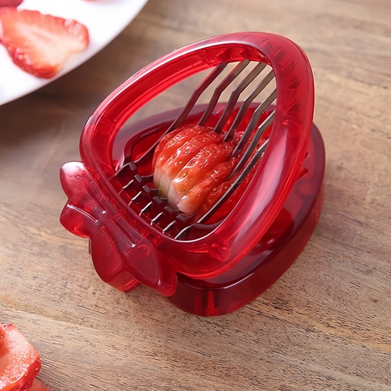 Stainless Steel Strawberry Slicer for Perfect Fruit Cuts & Dessert Decoration