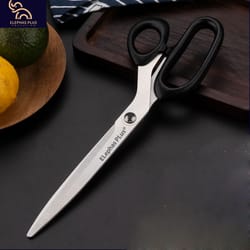 korean style stainless steel kitchen shears heavy duty meat & bbq cutting scissors