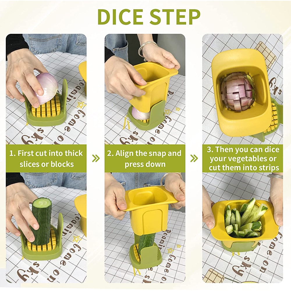 Vegetable Chopper Onion Dicer Manual Food Slicer For Fast Kitchen Prep 5