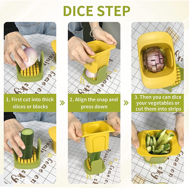 Vegetable Chopper Onion Dicer Manual Food Slicer For Fast Kitchen Prep 5