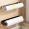 Stainless Steel Wall Mounted Paper Towel Holder Self Adhesive Kitchen Roll Organizer 0