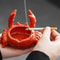 Charming Crab Ceramic Ashtray With Lid Decorative Novelty Desk Accent 2