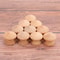 Natural Wood Cabinet Knobs Set Round Wooden Drawer Handles For Kitchen 3