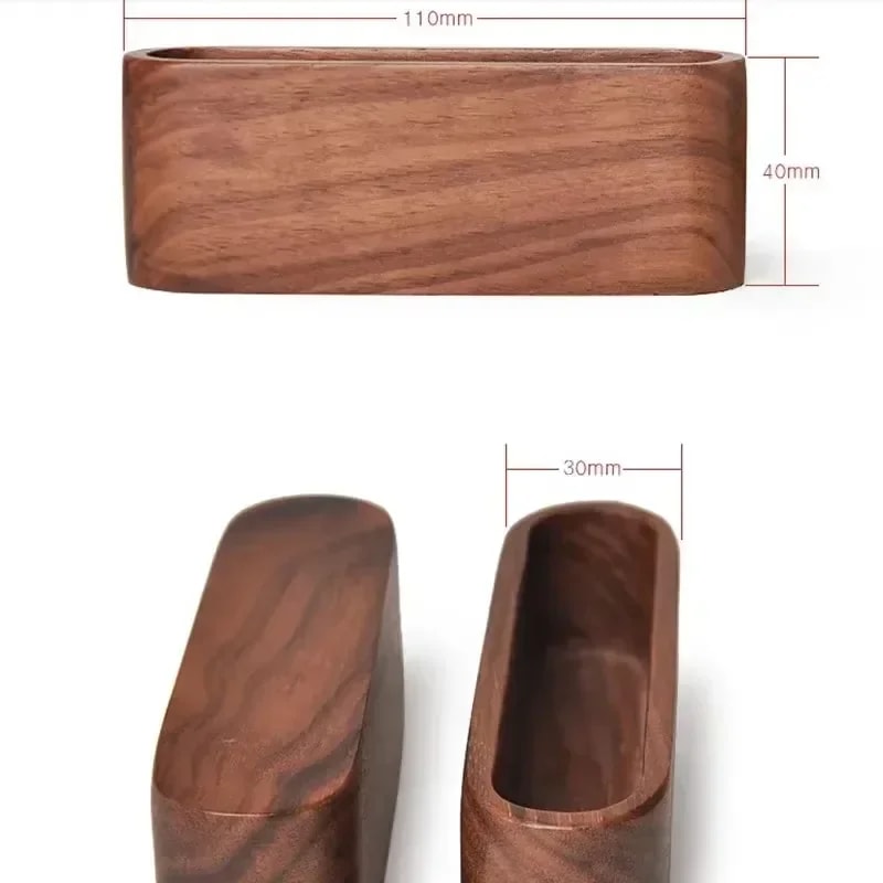Premium Wooden Business Card Holder Desk Organizer Display Stand