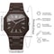 Mens Square Dial Quartz Sports Watch With Calendar Durable Casual Wristwatch 3